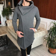Load image into Gallery viewer, Douglas Gray Solid Shawl Neck Lightweight Open Front Long Length Cardigan
