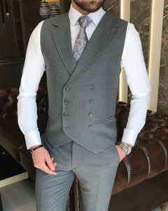 Desmond Slim-Fit Solid Gray Suit