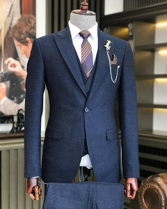 Harland Slim-Fit Solid Dark Blue Suit