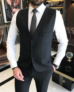 Joseph Slim-Fit Solid Black Suit