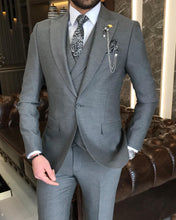 Load image into Gallery viewer, Joseph Slim-Fit Solid Gray Suit
