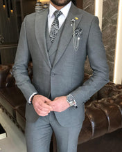 Load image into Gallery viewer, Joseph Slim-Fit Solid Gray Suit
