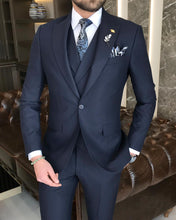 Load image into Gallery viewer, Colin Slim-Fit Solid Dark Blue Suit
