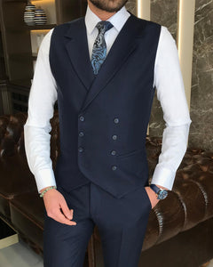 Colin Slim-Fit Solid Dark Blue Suit