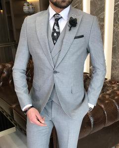 Harland Slim-Fit Solid Gray Suit