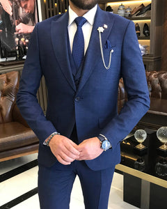 Joseph Slim-Fit Solid Dark Blue Suit