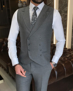 Joseph Slim-Fit Solid Gray Suit