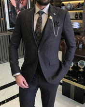 Load image into Gallery viewer, Vincent Slim-Fit Solid Anthracite Suit
