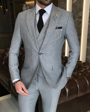 Load image into Gallery viewer, Donovan Slim-Fit Gray Suit
