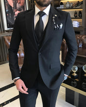 Load image into Gallery viewer, Frederick Slim-Fit Solid Black Suit
