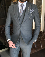 Charger l&#39;image dans la galerie, Desmond Slim-Fit Solid Gray Suit
