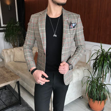 Load image into Gallery viewer, New Look Colorful Single Breasted Slim-Fit Plaid Blazer
