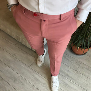 Devon Pink Slim-Fit Pants