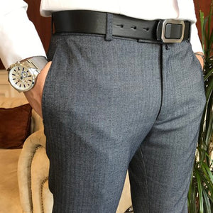 Buggi Navy Blue Slim-Fit Pants