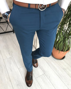 Oil Solid Slim-Fit Pants